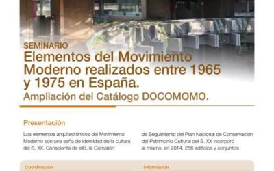 Elementos del Movimiento Moderno realizados en España entre 1965 y 1975