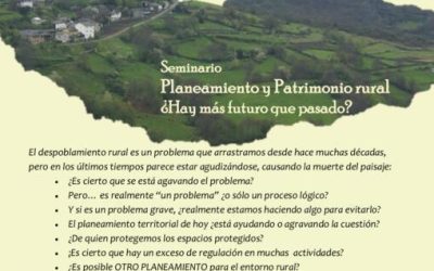 Patrimonio Rural y Planeamiento, martes 23 de Junio a las 18:00 (hora de España), seminario con Jaime Izquierdo Vallina, comisionado para el reto demográfico -organizado por Urbs et Ager e INCUNA