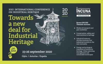 Programa con horarios de conferencias y relación de Ponentes en XXII Jornadas Internacionales de Patrimonio Industrial- INCUNA, Gijón 23 a 27 de septiembre 2020