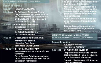 Patrimonio industrial «In Progress», Innovación , Resiliencia y Ciudadanía – XI Seminario del Aula G+I_PAI , Madrid 18 y 19 abril 2024