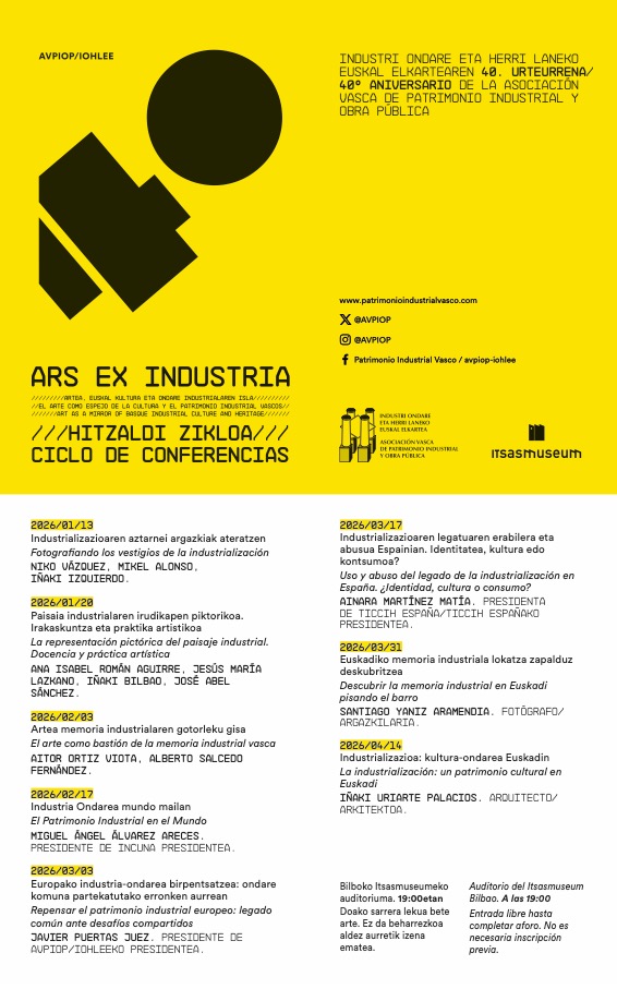 ARS EX INDUSTRIA exposición y actividades en Bilbao 2026